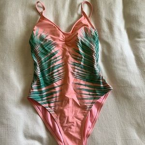 Xhilarations peach one piece swimsuit
